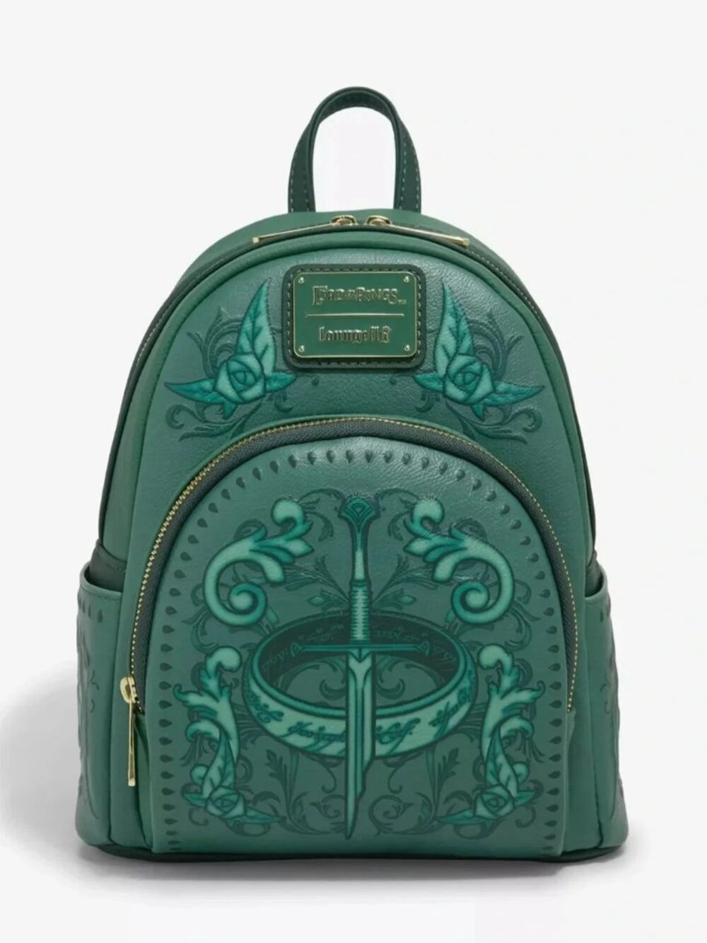Loungefly Lord Of The Rings Mini Backpack Tooled Green Bag New